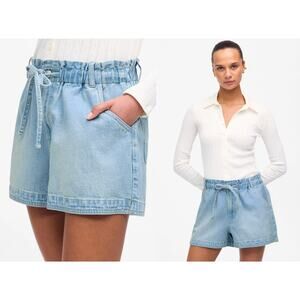 Madewell | NWT Tie-Waist Denim Shorts Kelleyville Wash | Sz S